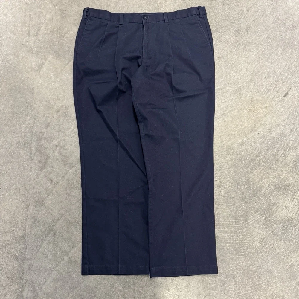 Vintage Men's Dockers Double Pleated Navy Blue Preppy Essential Nautical 40x30
